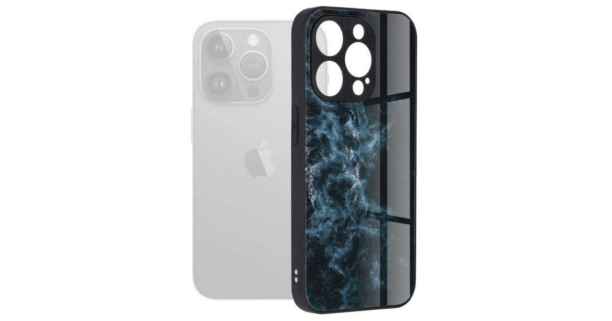 Husa pentru iPhone 15 Pro Max - Techsuit Glaze Series - Albastra Nebula