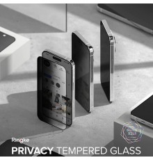 Folie pentru iPhone 15 Pro Max - Ringke Cover Display Tempered Glass - Privacy