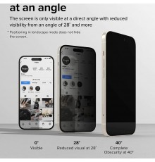 Folie pentru iPhone 15 Plus - Ringke Cover Display Tempered Glass - Privacy