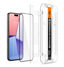 Folie pentru iPhone 15 Pro Max - Spigen Glas.TR EZ FIT - Negru