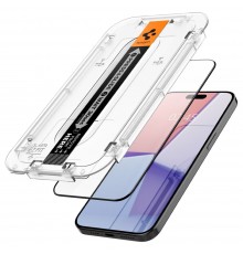 Folie pentru iPhone 15 Pro - Spigen Glas.TR EZ FIT - Negru