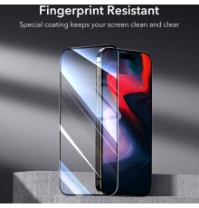 Folie pentru iPhone 15 Pro - ESR Tempered Glass - Negru