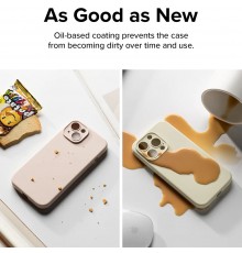 Husa pentru iPhone 15 Plus - Ringke Silicone Magnetic - Roz Sand