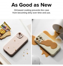 Husa pentru iPhone 15 - Ringke Silicone Magnetic - Roz Sand