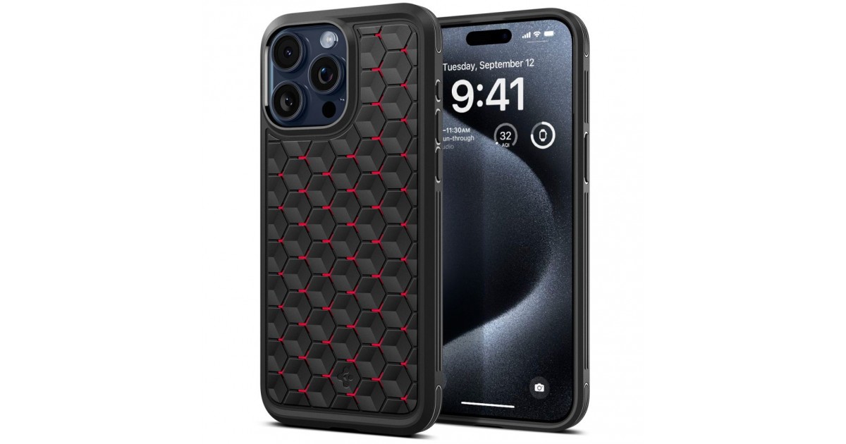 Husa pentru iPhone 15 Pro Max - Spigen Cryo Armor - Rosie