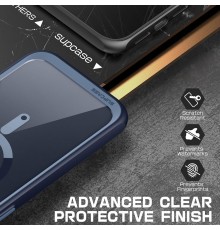 Husa pentru iPhone 15 Pro - Supcase Unicorn Beetle Slim Clear MagSafe - Navy