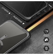 Husa pentru iPhone 15 Pro - Supcase Unicorn Beetle Slim Clear MagSafe - Neagra