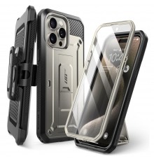 Husa pentru iPhone 15 Pro Max - Techsuit Carbonite FiberShell - Stealth Gray