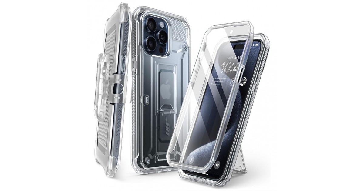 Husa pentru iPhone 15 Pro - Supcase Unicorn Beetle Pro - Clear