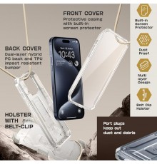 Husa pentru iPhone 15 Pro - Supcase Unicorn Beetle Pro - Clear