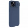 Husa pentru iPhone 15 Plus - Nillkin CamShield Silky MagSafe Silicone - Midnight Albastra