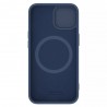 Husa pentru iPhone 15 Plus - Nillkin CamShield Silky MagSafe Silicone - Midnight Albastra