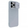 Husa pentru iPhone 15 Pro - Nillkin CamShield Silky MagSafe Silicone - Haze Albastra