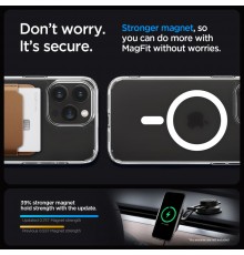 Husa pentru iPhone 15 Pro - Spigen Ultra Hybrid MagSafe - Frost Clear