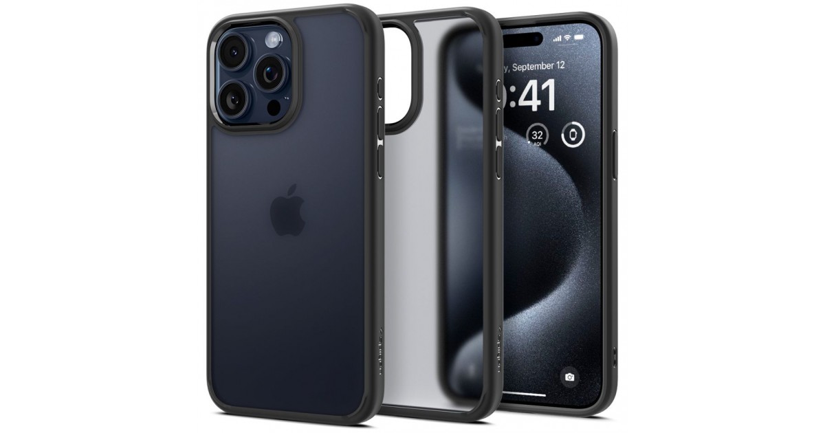 Husa pentru iPhone 15 Pro - Spigen Ultra Hybrid - Frost Neagra