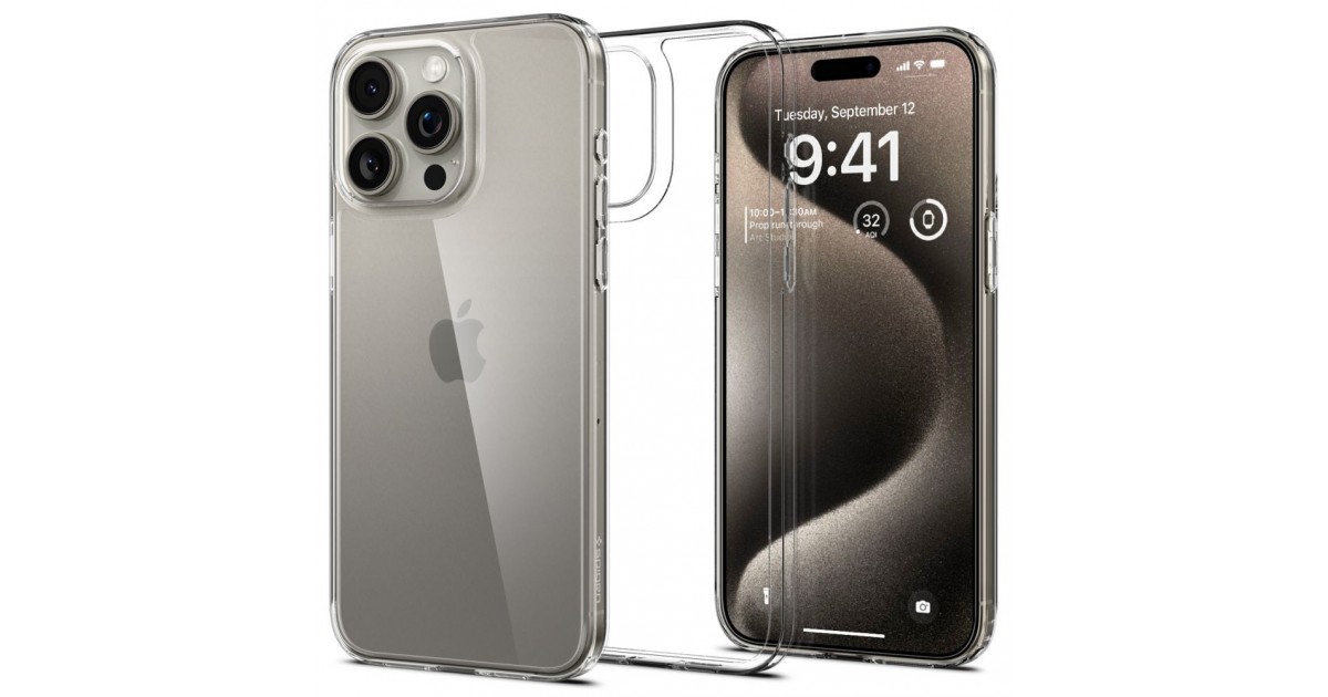 Husa pentru iPhone 15 Pro Max - Spigen Air Skin Hybrid - Crystal Clear