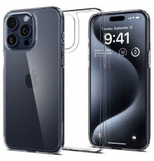 Husa pentru iPhone 15 Pro - Spigen Air Skin Hybrid - Crystal Clear