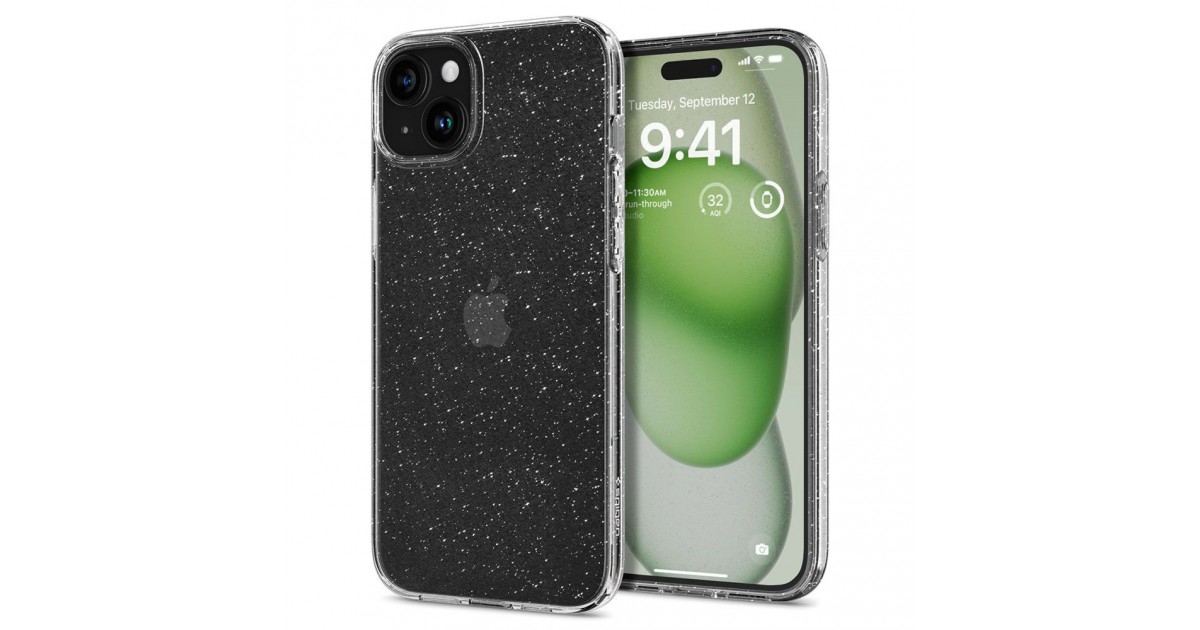 Huse pentru iPhone 15 Plus - Spigen Liquid Crystal Glitter - Crystal Quartz