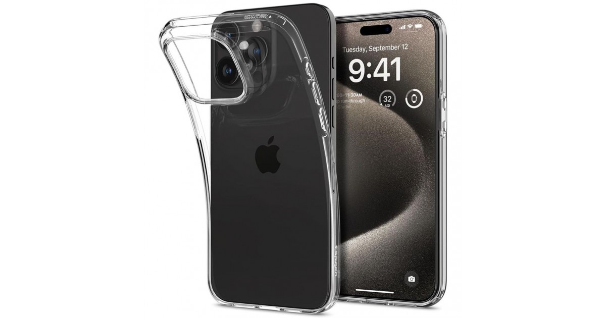 Husa pentru iPhone 15 Pro Max - Spigen Liquid Crystal - Clear