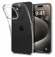 Husa pentru iPhone 15 Pro Max - Spigen Liquid Crystal - Clear
