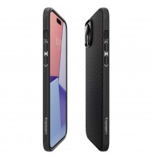 Husa pentru iPhone 15 Plus - Spigen Liquid Air - Matte Neagra