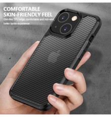 Husa pentru iPhone 15 Plus - Techsuit Carbon Fuse - Neagra