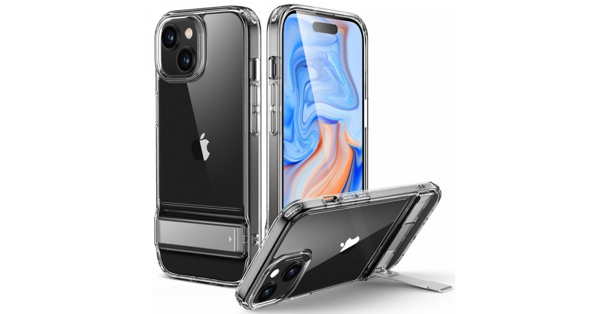 Husa pentru iPhone 15 Plus - ESR Air Shield Boost Kickstand - Clear