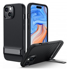 Husa pentru iPhone 15 Plus - Techsuit Carbonite FiberShell - Albastra Pulse