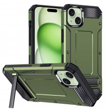 Husa pentru iPhone 15 - Techsuit Hybrid Armor Kickstand - Verde