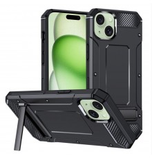 Husa pentru iPhone 15 Plus - Techsuit Hybrid Armor Kickstand - Neagra