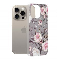 Husa pentru iPhone 15 Pro Max - Techsuit Marble Series - Bloom of Ruth Gray