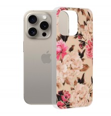 Husa pentru iPhone 15 Pro Max - Techsuit Marble Series - Mary Berry Nude