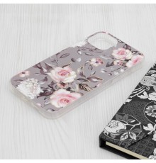 Husa pentru iPhone 15 Plus - Techsuit Marble Series - Bloom of Ruth Gray