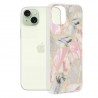 Husa pentru iPhone 15 Plus - Techsuit Marble Series - Roz Hex