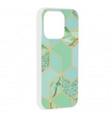 Husa pentru iPhone 15 Pro - Techsuit Marble Series - Verde Hex