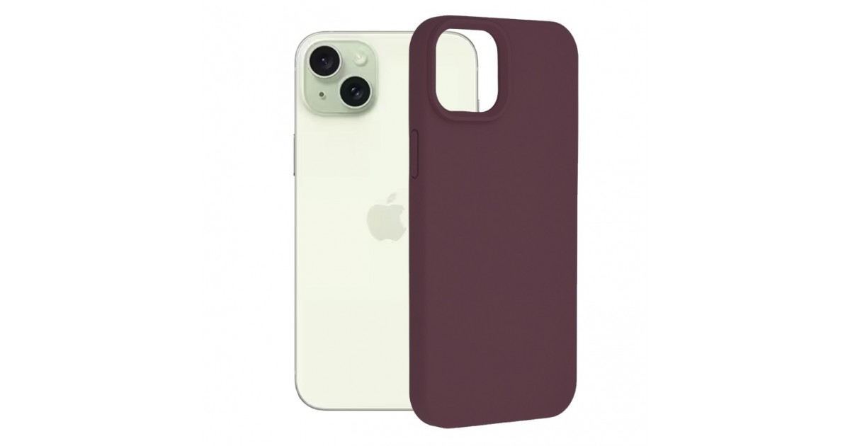 Husa pentru iPhone 15 Plus - Techsuit Soft Edge Silicone - Plum Violet