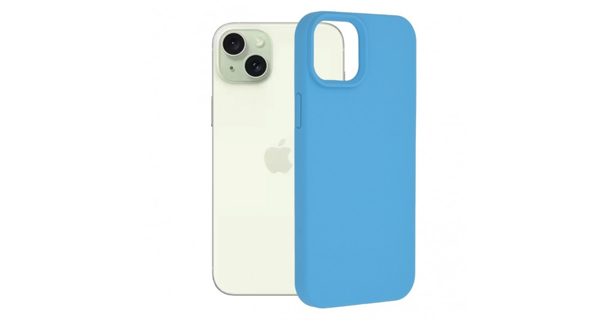 Husa pentru iPhone 15 Plus - Techsuit Soft Edge Silicone - Denim Albastra