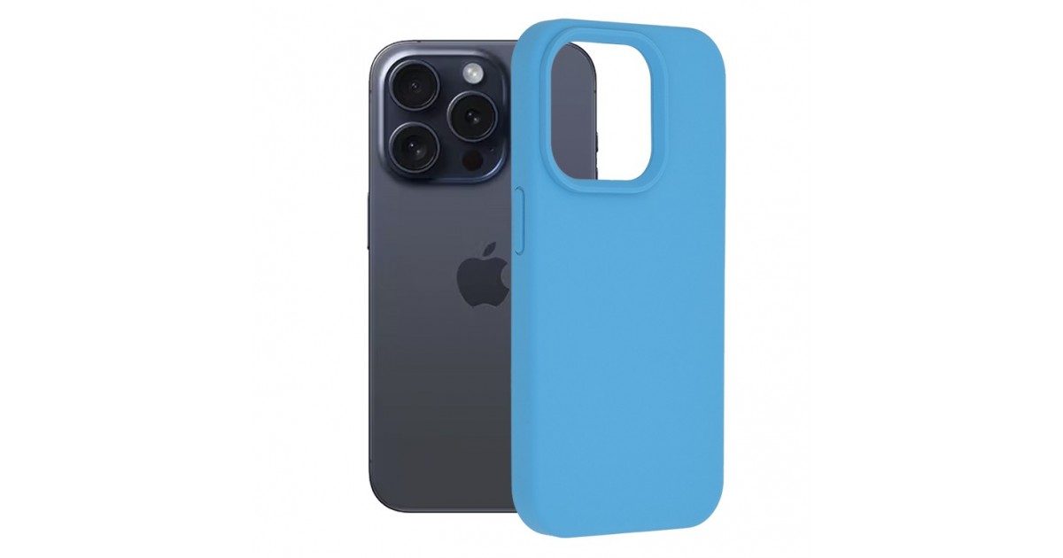 Husa pentru iPhone 15 Pro - Techsuit Soft Edge Silicone - Denim Albastra