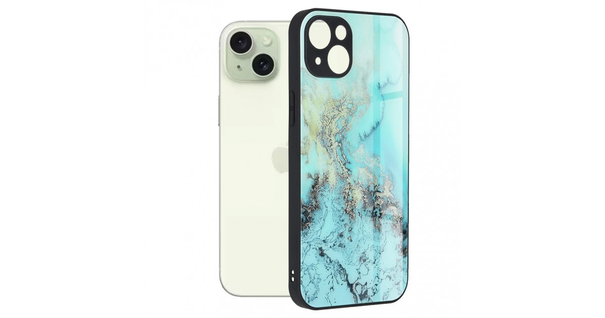 Husa pentru iPhone 15 Plus - Techsuit Glaze Series - Albastra Ocean