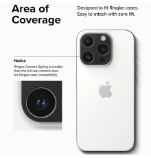 Protectie Camera pentru iPhone 15 Pro / 15 Pro Max - Ringke Camera Styling - Negru