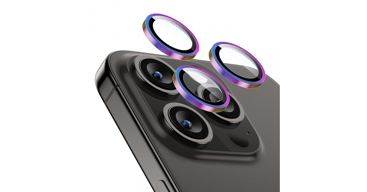 Folie Camera pentru iPhone 15 Pro / 15 Pro Max - ESR Armorite Camera Lens Protectors - Chromatic
