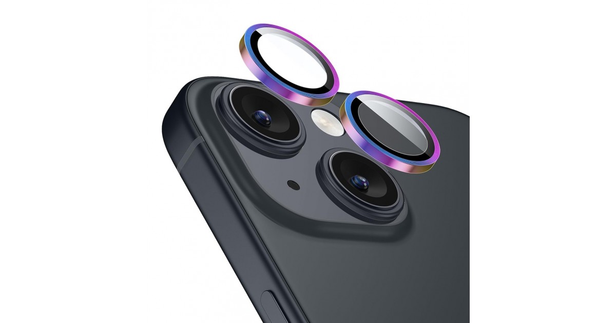 Folie Camera pentru iPhone 15 / 15 Plus - ESR Armorite Camera Lens Protectors - Chromatic