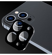 Folie Camera pentru iPhone 15 Pro / 15 Pro Max - Techsuit Full Camera Glass - Negru