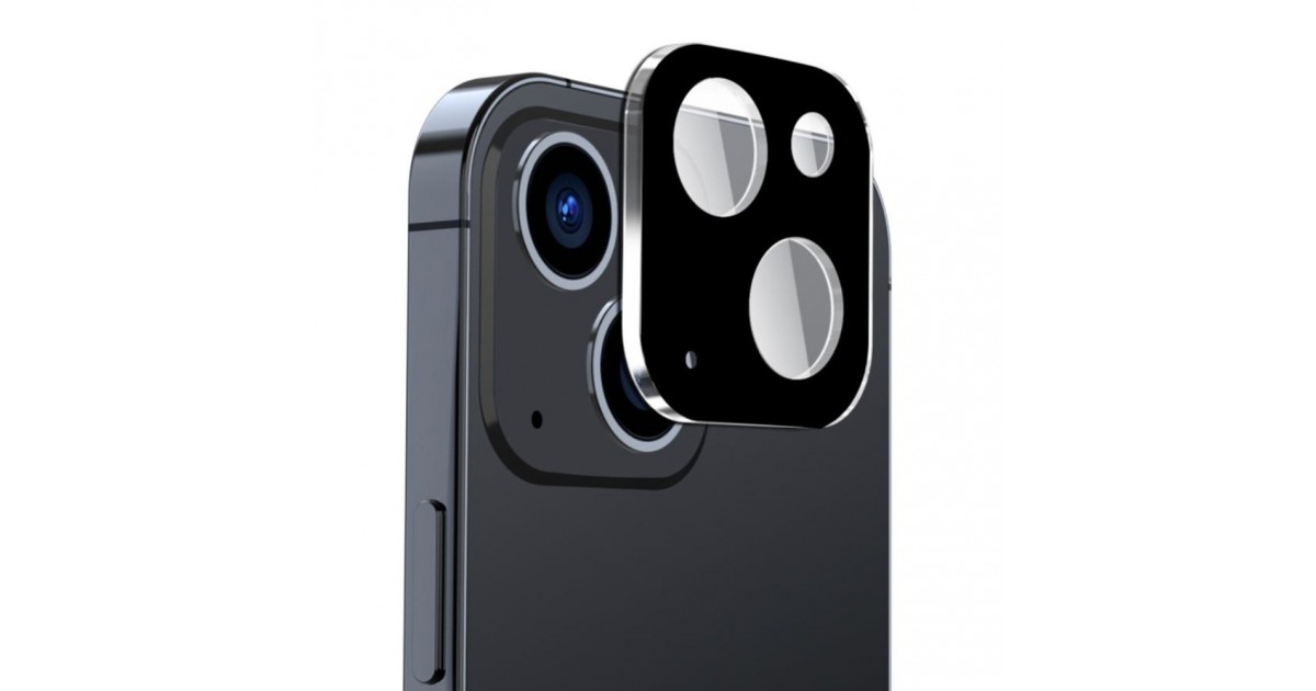 Folie Camera pentru iPhone 15 / 15 Plus - Techsuit Full Camera Glass - Negru