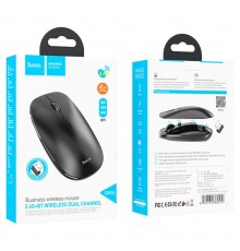 Mouse Wireless 2.4G, 800/1200/1600 DPI - Hoco (GM15) - Negru