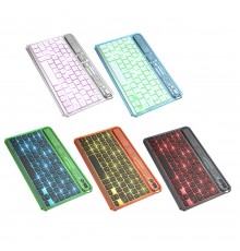 Tastatura Wireless Bluetooth, 500mAh - Hoco Transparent Discovery Edition (S55) - Citrus Color