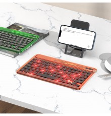 Tastatura Wireless Bluetooth, 500mAh - Hoco Transparent Discovery Edition (S55) - Candy Verde