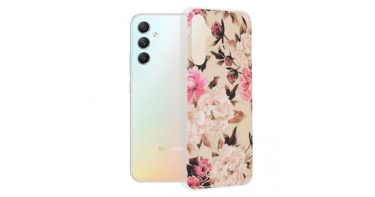 Husa pentru Samsung Galaxy A34 5G - Techsuit Marble Series - Mary Berry Nude