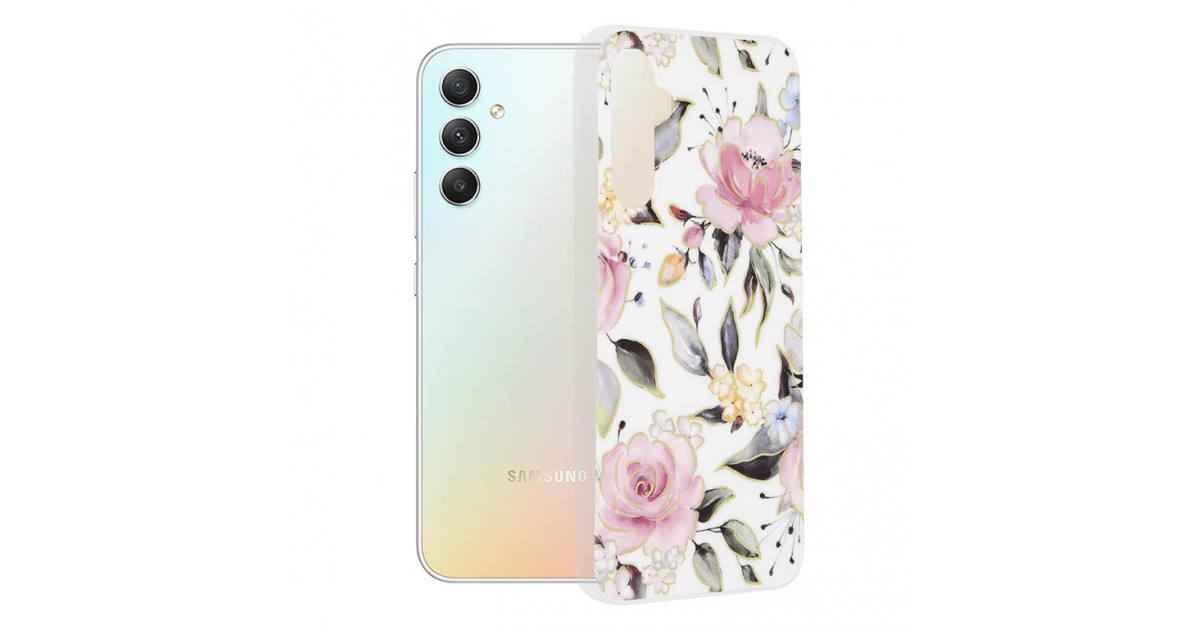 Husa pentru Samsung Galaxy A34 5G - Techsuit Marble Series - Chloe Alba