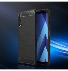 Husa Tpu Carbon pentru Samsung Galaxy A7 (2018), Neagra